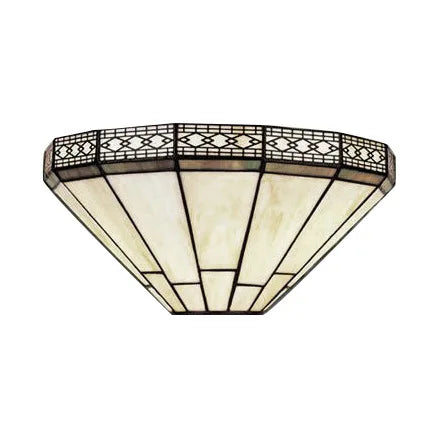 Stained Glass Sconce with Blue & Mint Green Tiles for Bedroom, Hallway & Dining Room | E27 Socket Compatible with LED