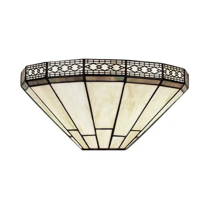 Stained Glass Sconce with Blue & Mint Green Tiles for Bedroom, Hallway & Dining Room | E27 Socket Compatible with LED