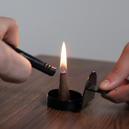Scentra | Black Woman Head Incense Sculpture with Elegant Design | Unique Home Décor for Relaxation