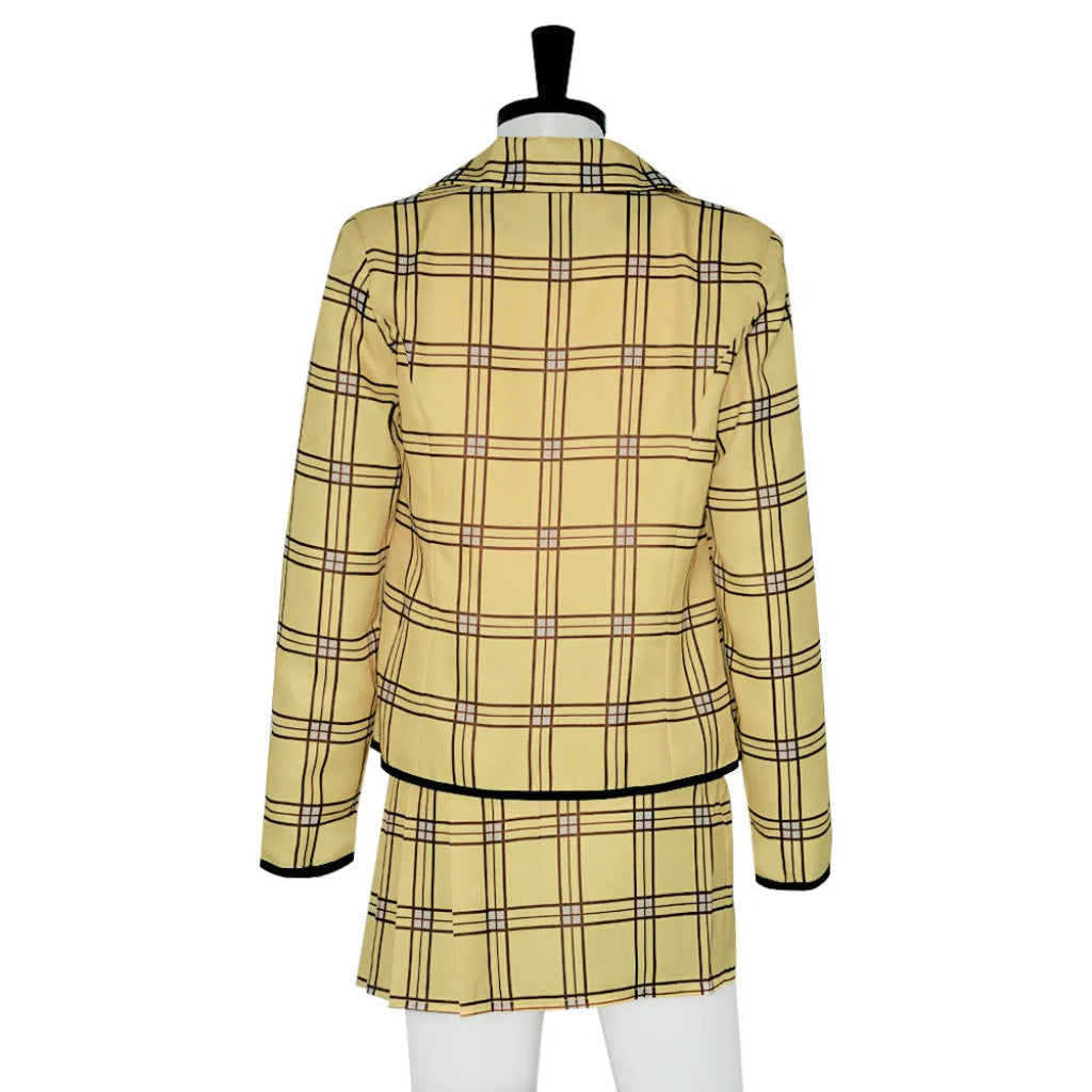 Chic Plaid Blazer Skirt Set for Women | Stylish Costume for Parties