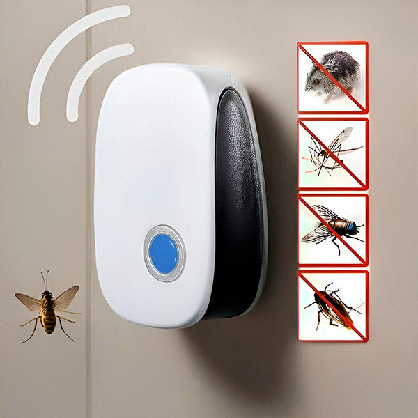 Ultrasonic Pest Repeller for Mosquitoes Mice Ants Roaches | Indoor Electronic Bug Control Device Chemical-Free Non-Toxic | Safe for Kids Pet