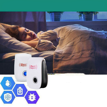Electronic Rodent Repeller Ultrasonic Pest Control Plugin for Mice Rats Insects Safe Chemical-Free Indoor Coverage