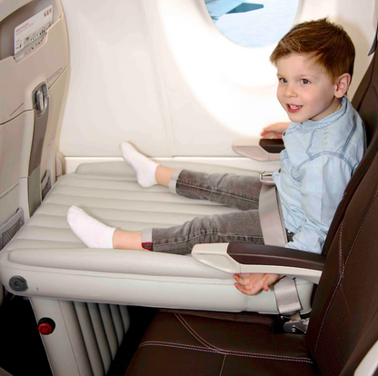 Inflatable Travel Bed for Kids - Airplane Sleep Cushion with Pump for Toddlers Up to Age 5