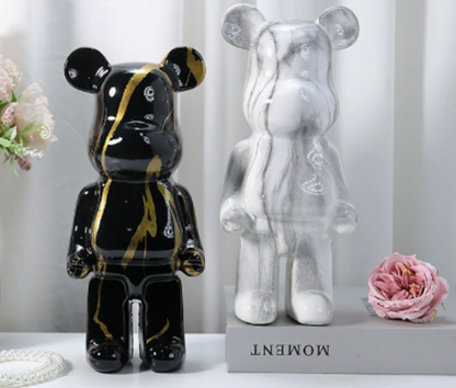 Graffiti Bear Sculpture – 10.6 Inch High Quality Resin Artistic Home Decor Figurine for Office and Living Room