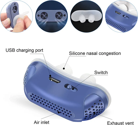 Medical-Grade Silicone Mask-Free USB-Rechargeable Nasal Cannula