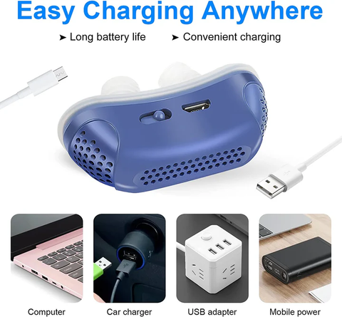 Medical-Grade Silicone Mask-Free USB-Rechargeable Nasal Cannula