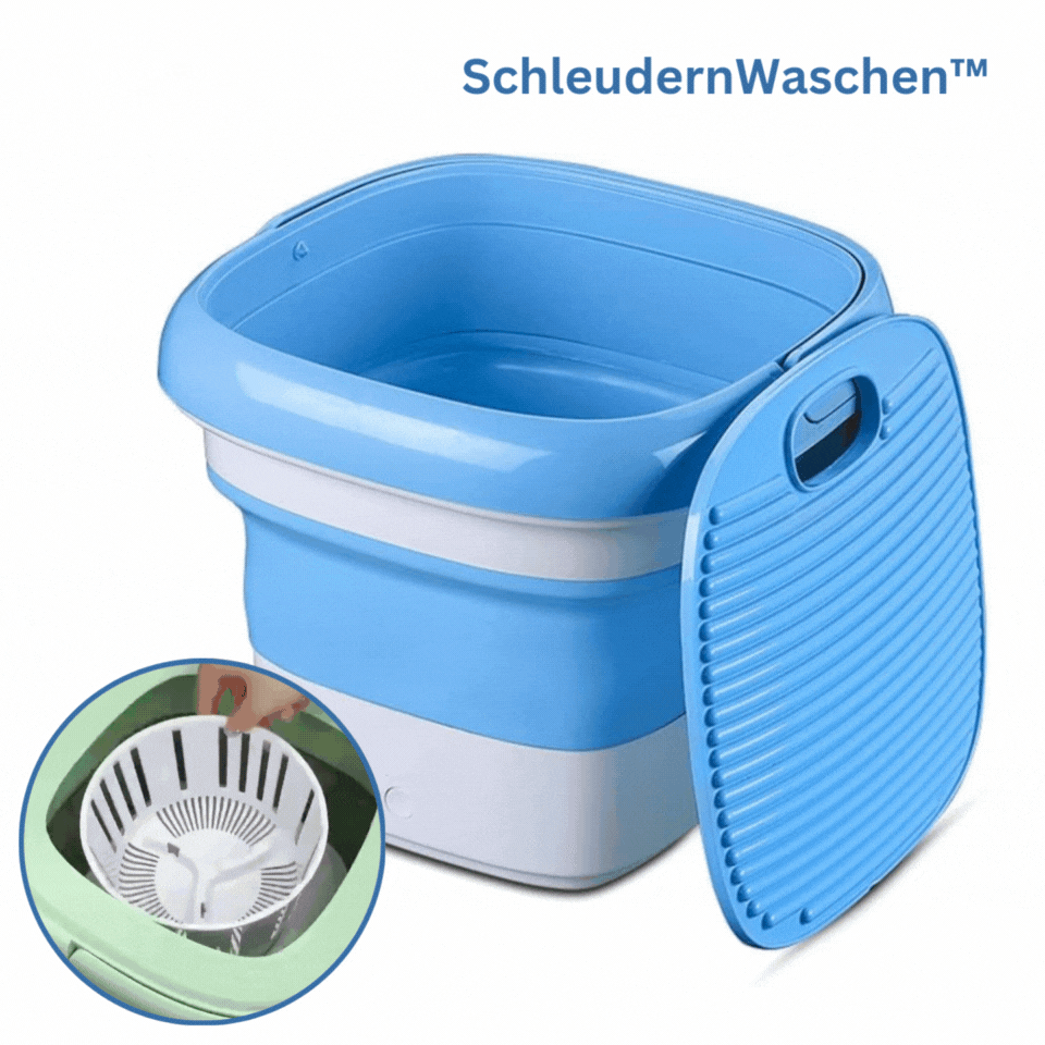 Portable Mini Washing Machine 0.8 gal Collapsible Bucket Washer for Travel Camping Dorm – 3 Cycle Modes Plus Spin – 3.3 lb Lightweight