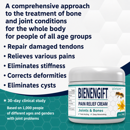 Warming Bee Venom Joint & Muscle Relief Cream for Stiffness & Discomfort Deep Massage Therapy Herbal Topical Balm for Knee Back Shoulder Nec
