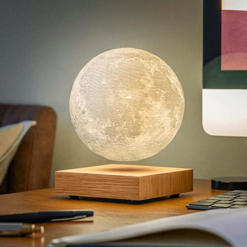 Magnetic Levitation Moon Lamp Night Light Bedroom Table Desk LED Floating Sphere Modern Home Decor Ambient Lighting for Kids Room Office