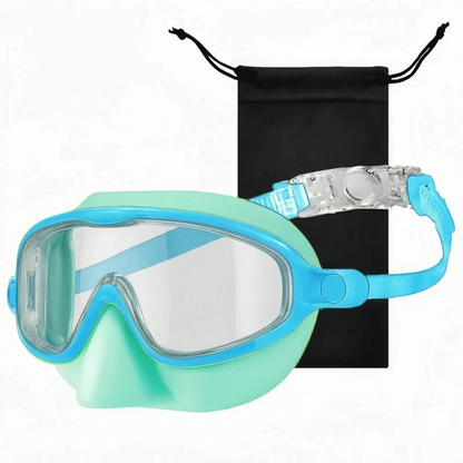 Kids Swimming Goggles with Full Face Coverage & Nose Guard for Learn-to-Swim, Pool Training