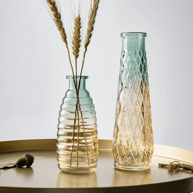 Gradient Glass Bottle Vases