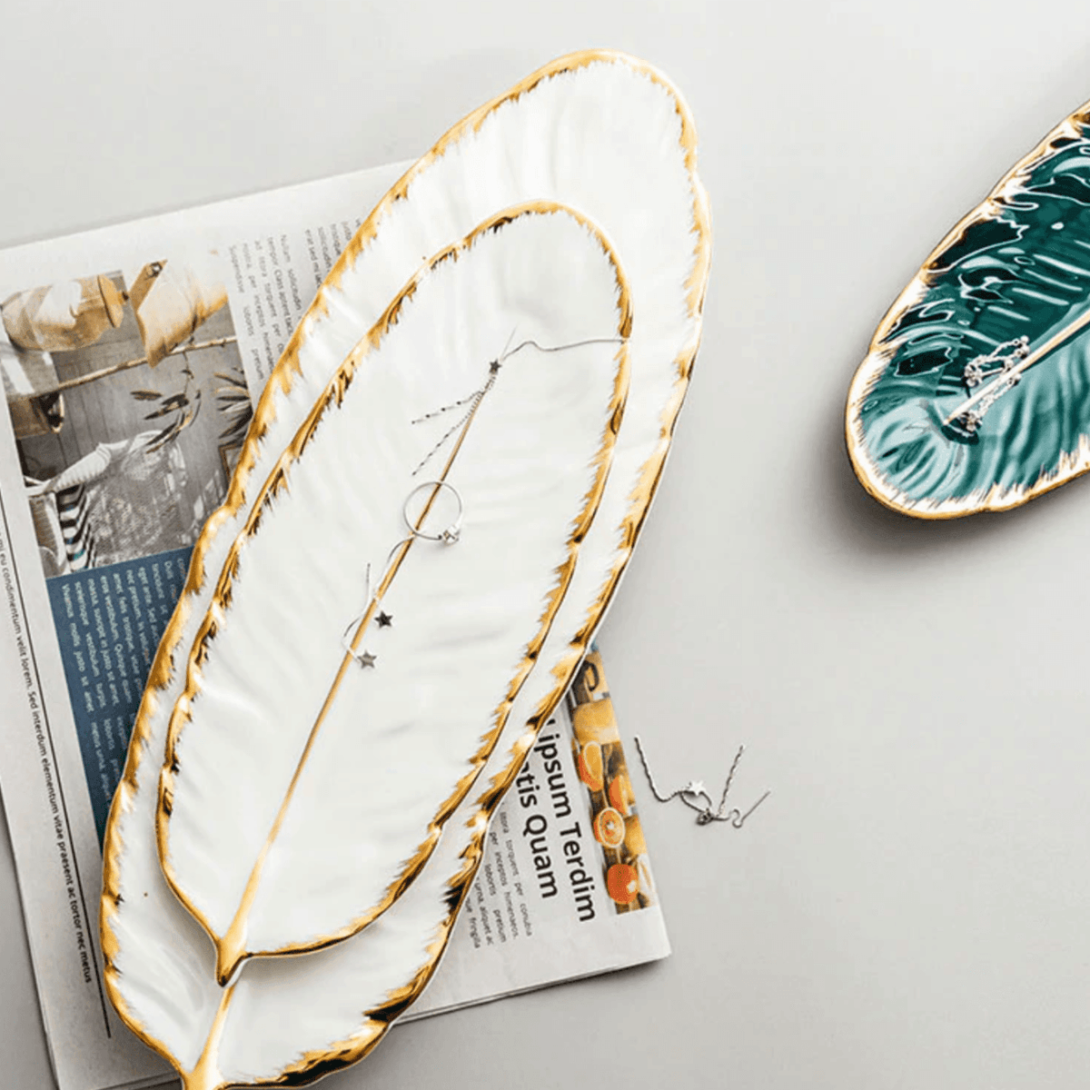Leaf Ceramic Platters