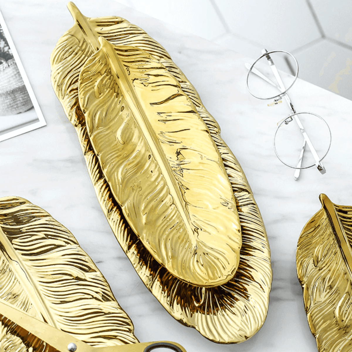 Leaf Ceramic Platters