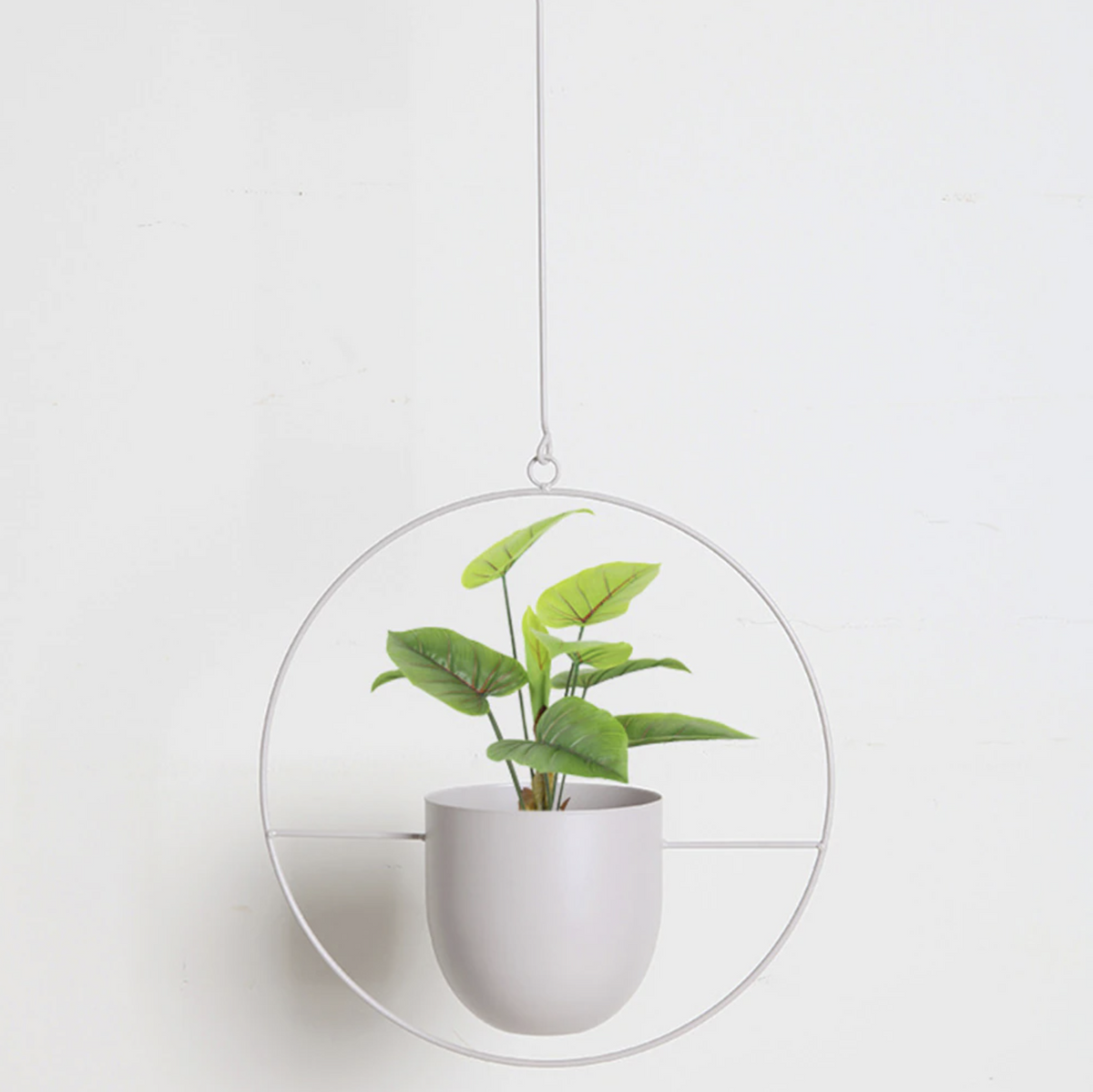 Hanging Plant Holder with Geometric Frame – Modern Wall or Ceiling Mount for Indoor Plants