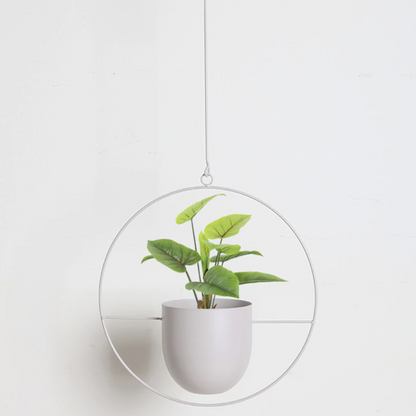Hanging Plant Holder with Geometric Frame – Modern Wall or Ceiling Mount for Indoor Plants