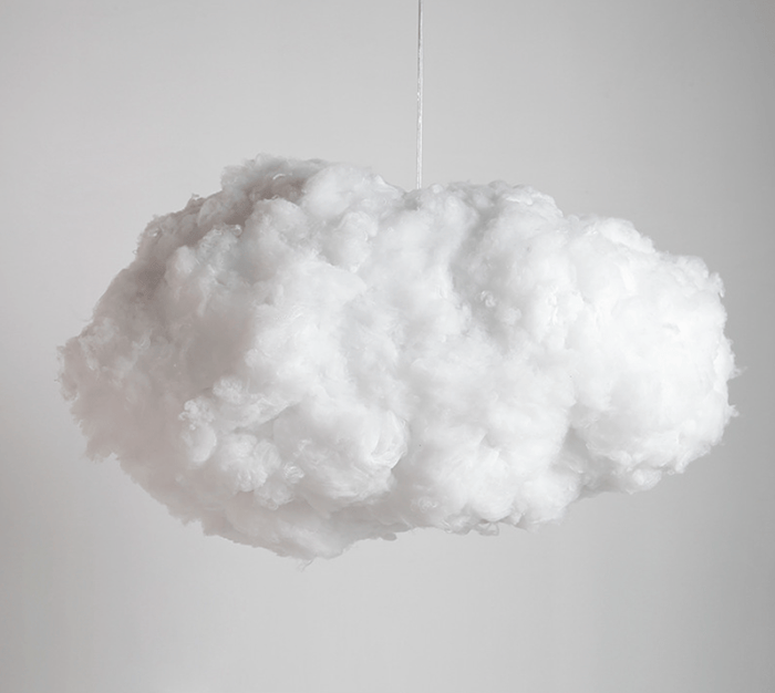 Cotton Cloud Hanging Pendant Light for Bedroom & Nursery | Soft White Glow Ceiling Fixture | Modern Fluffy Kids Room Decor | Winter Sky