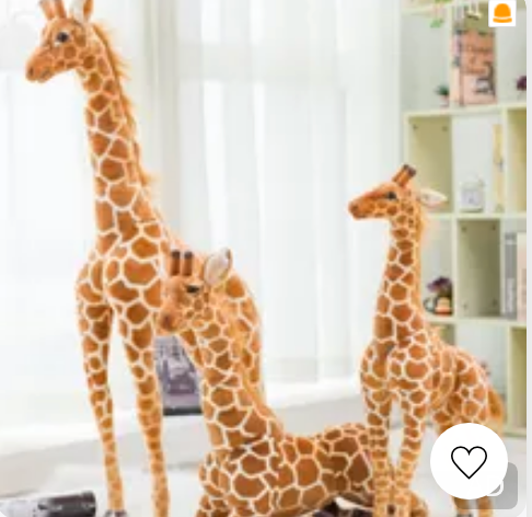 Giant Plush Giraffe | Oversized Stuffed Animal with Realistic Design | Soft Cuddly Companion for Kids