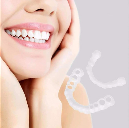 Temporary Cosmetic Teeth Cover Snap-On Upper Veneers Reusable Instant Smile Fix for Adults Comfortable Daily Wear No Dentist Visit Required