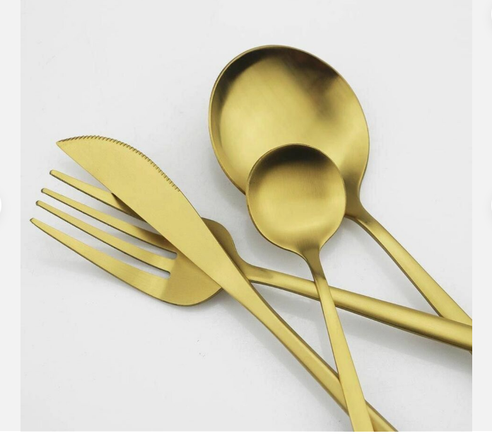 Stainless Steel Flatware Set – Matte Finish 5-Piece Place Settings for Everyday & Formal Dining