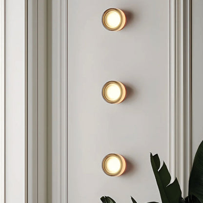 Compact LED Accent Sconce 5.3 Inch Amber Acrylic Aluminum Fixture for Bedroom Hallway Living Room Dual Wall Ceiling Mount