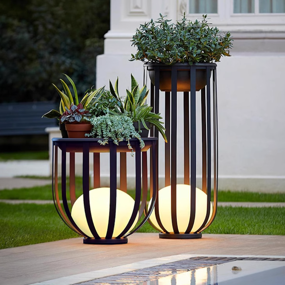 Solar Garden Stake Light with Flower Design for Pathways & Patios 22 in or 37 in Aluminum LED Accent for Yard Landscaping Outdoor Walkway Li
