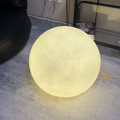 Sphere Standing Lamp with Adjustable Brightness LED | Modern Accent Light for Bedroom & Living Room Décor | Plug-In Design | Dimmable Ambien