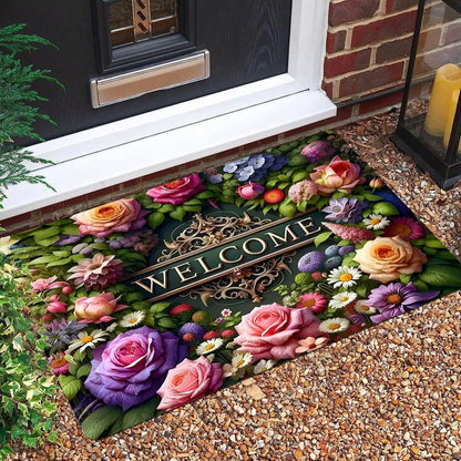 Roselle™ - Elegant Floral Welcome Mat