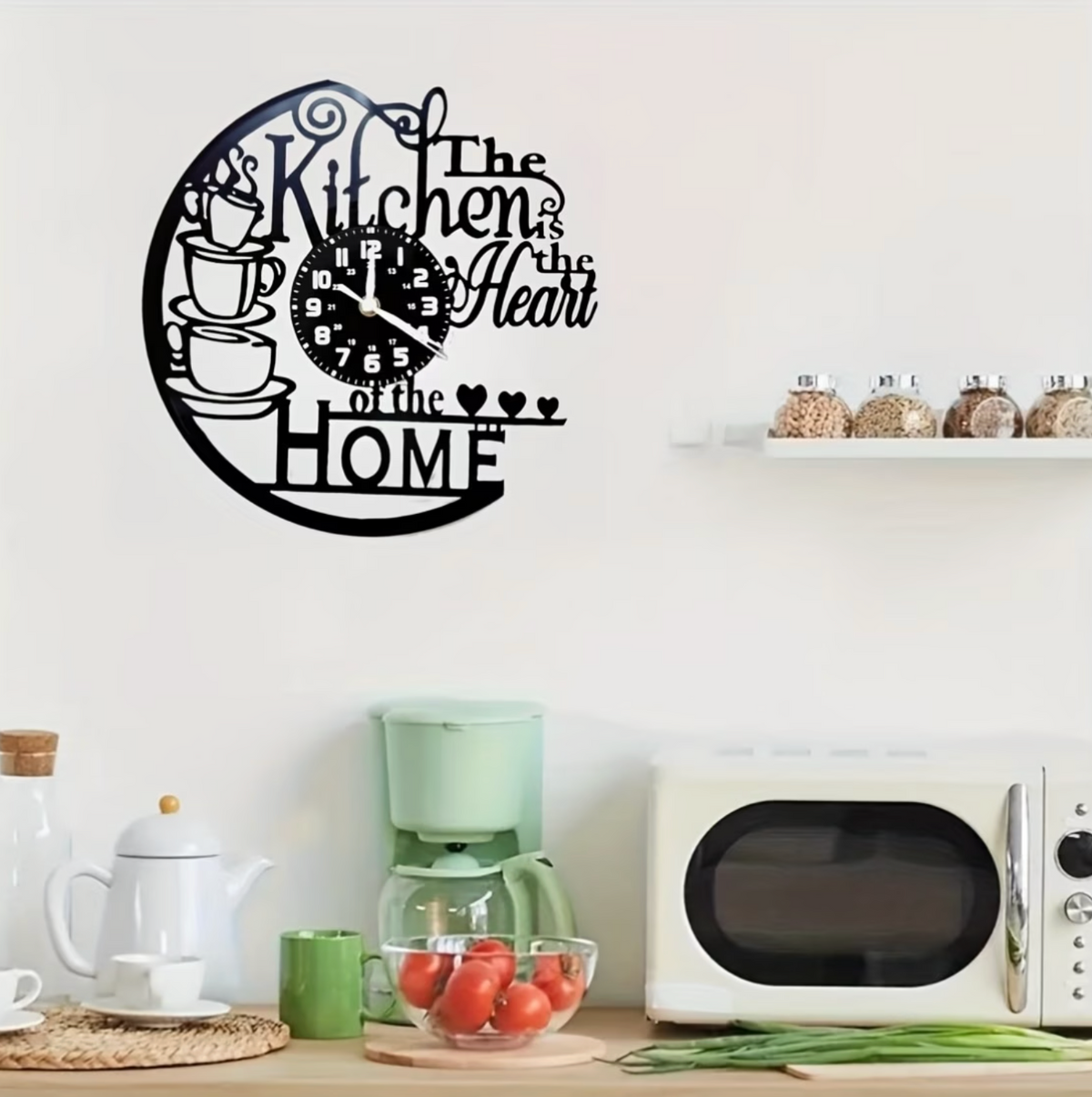 HeartNest™ Vintage Kitchen Vinyl Clock