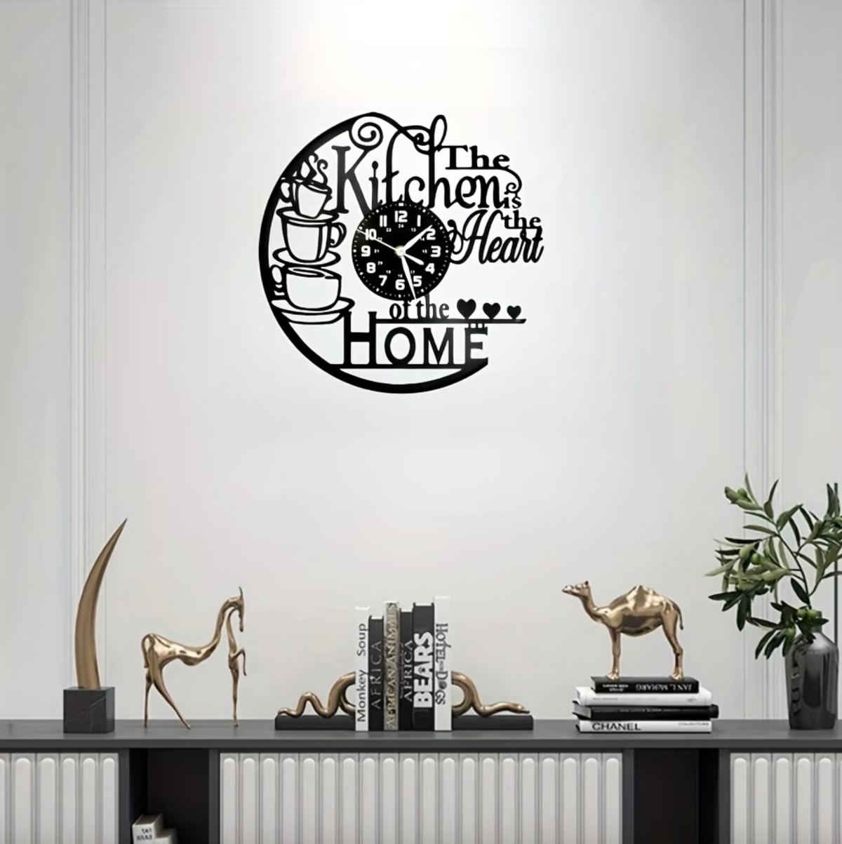 HeartNest™ Vintage Kitchen Vinyl Clock
