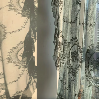 Herbelle™ – Vintage Botanical Embroidered Curtain