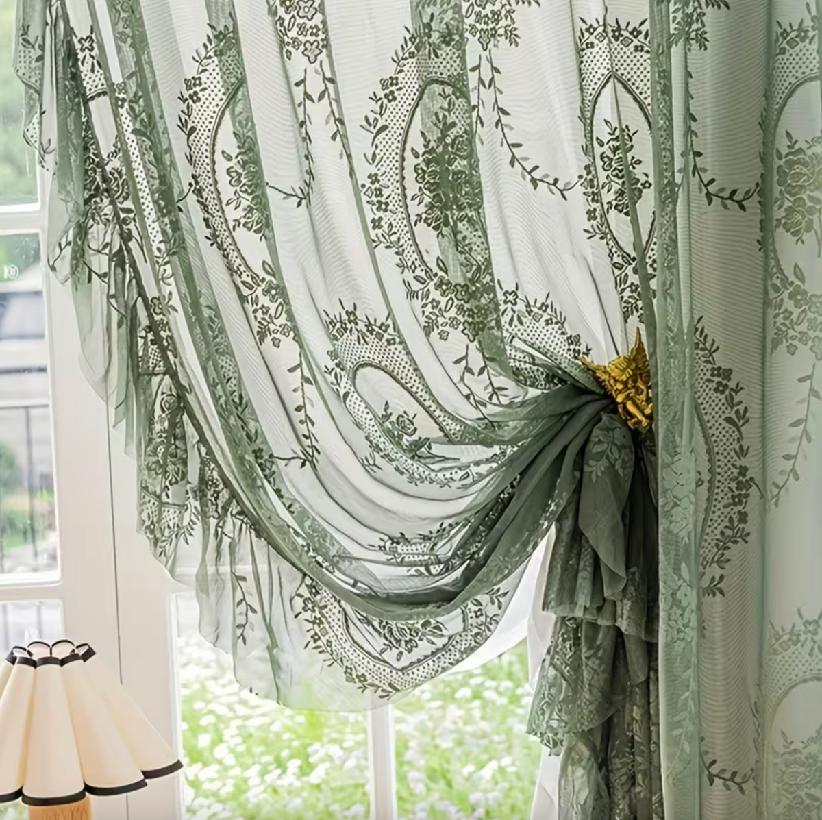 Herbelle™ – Vintage Botanical Embroidered Curtain