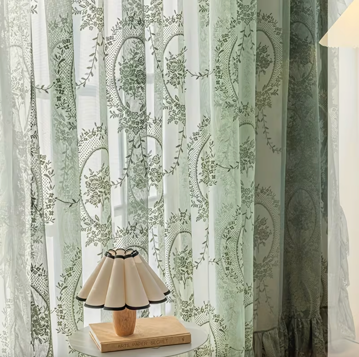 Herbelle™ – Vintage Botanical Embroidered Curtain