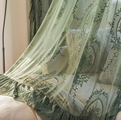 Herbelle™ – Vintage Botanical Embroidered Curtain
