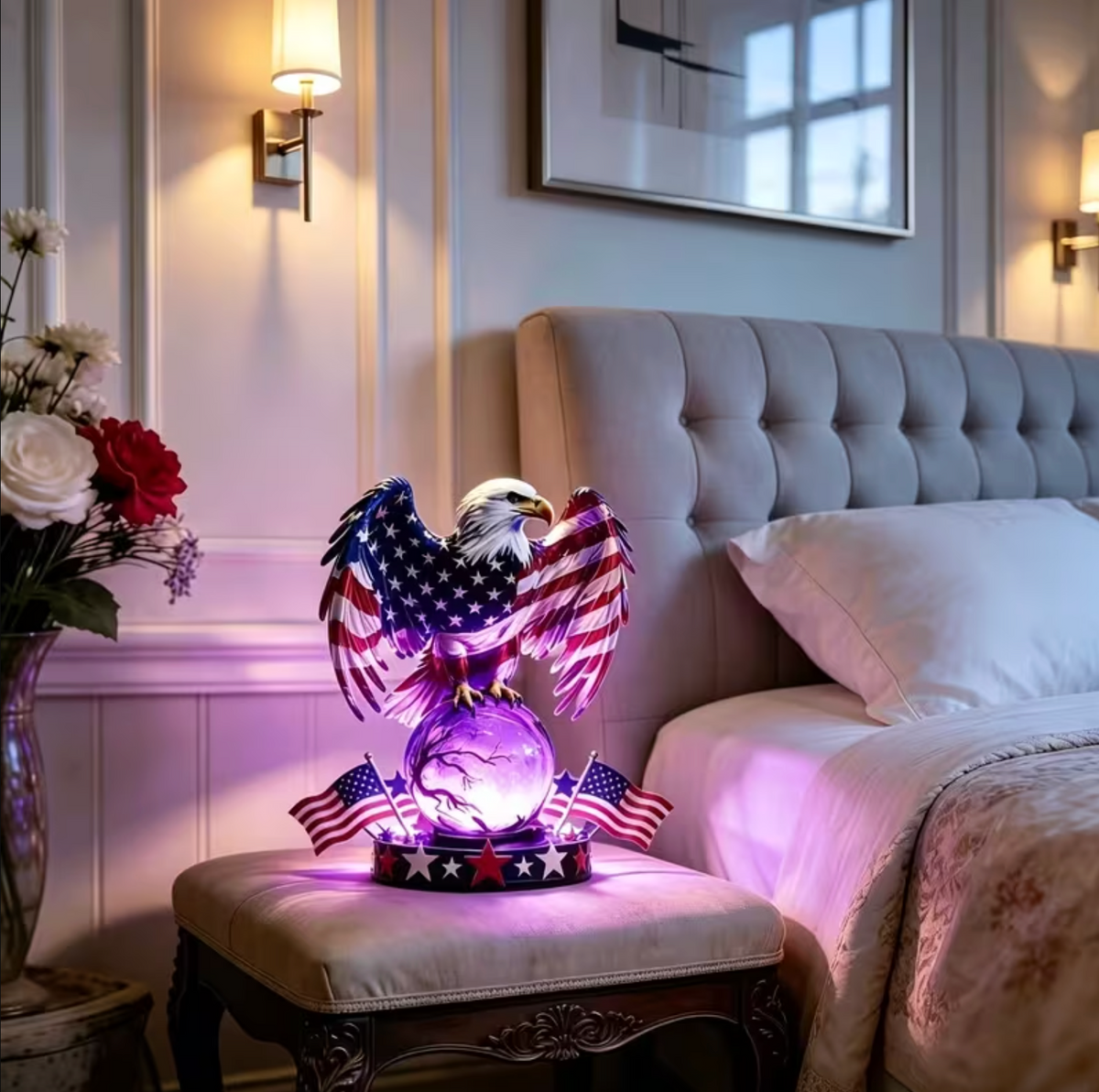 LibertyWing™ – Patriotic Eagle Lamp