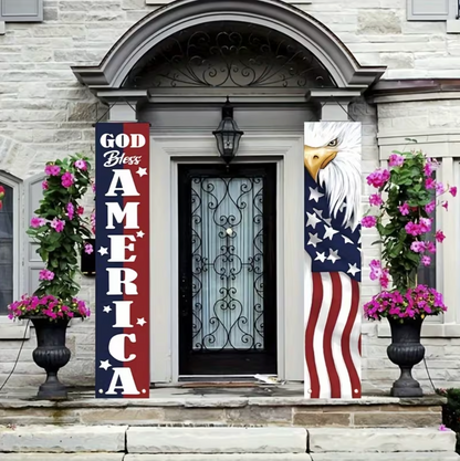 God Bless America™ – Patriotic Eagle Porch Banner Set