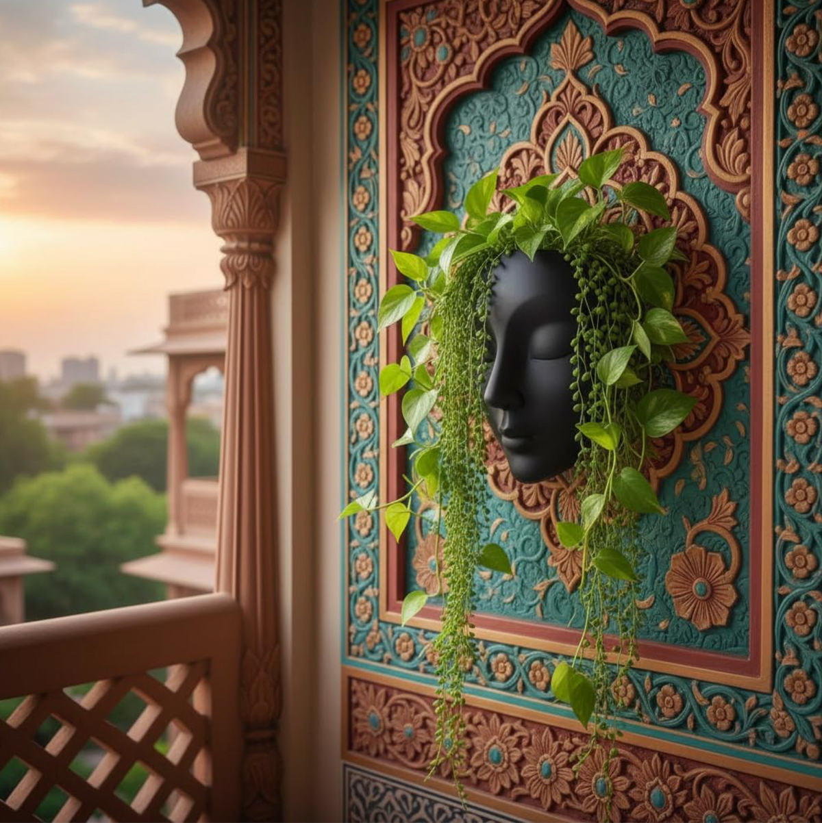 Verdanova™ – Ceramic Face Wall Planter