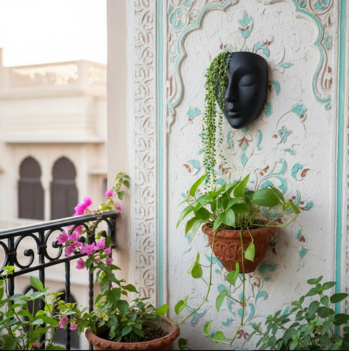 Verdanova™ – Ceramic Face Wall Planter