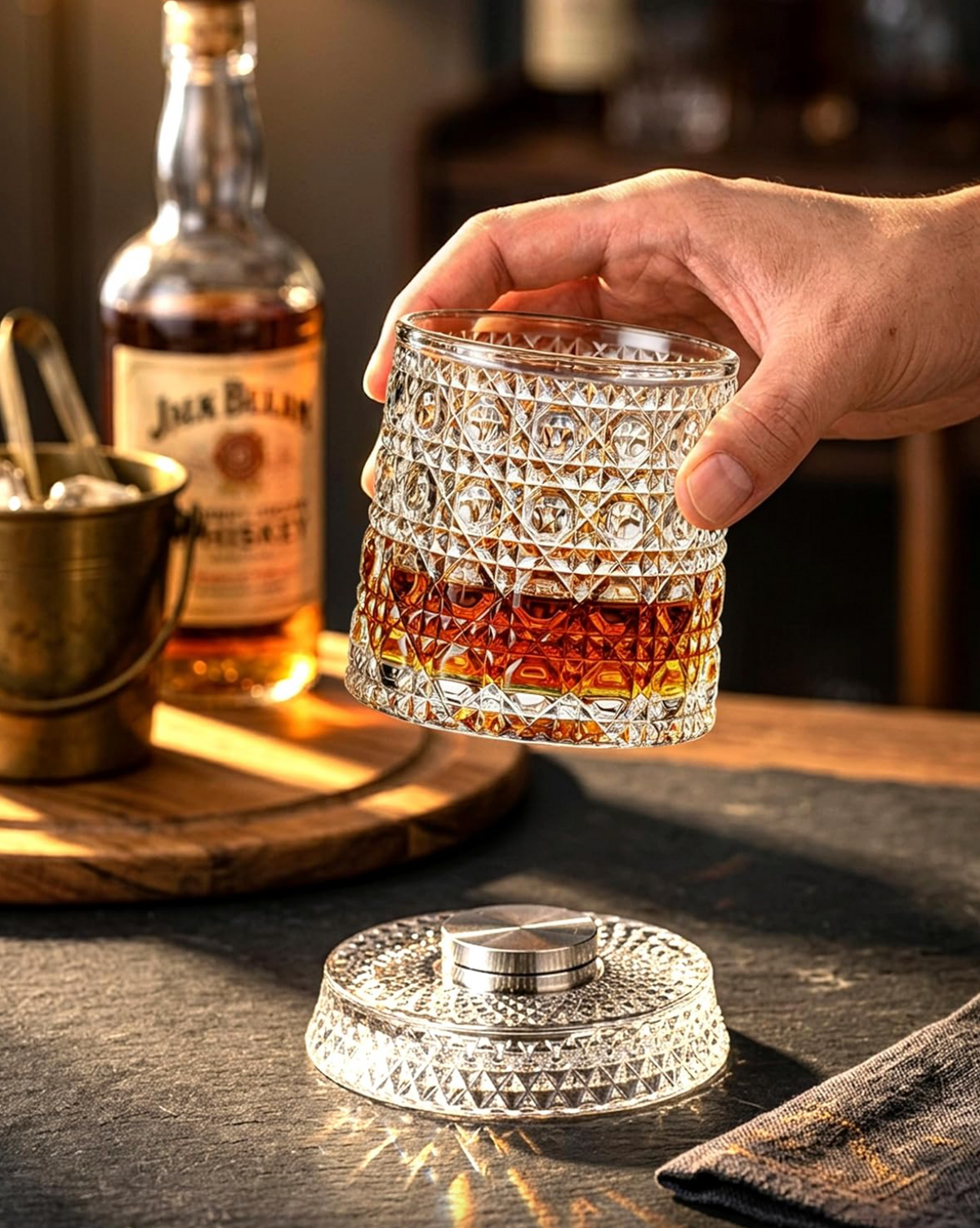 SpinSpirit™ – Crystal Whiskey Glass
