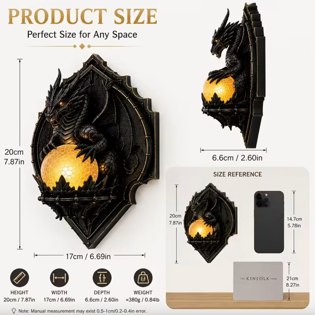 Drakonis™ – Dragon Orb Wall Lamp