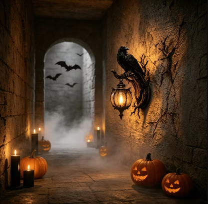 Nevermore™ – Raven Lantern Wall Lamp