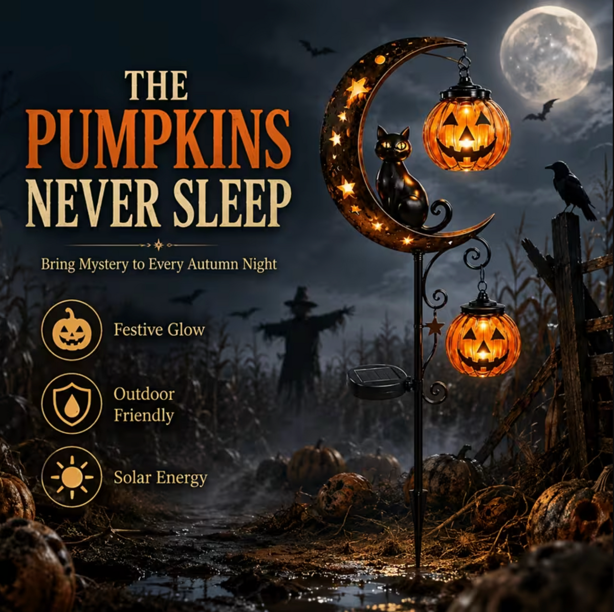 MoonWhisk™ – Halloween Garden Stake