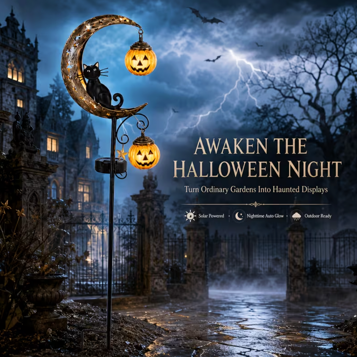 MoonWhisk™ – Halloween Garden Stake