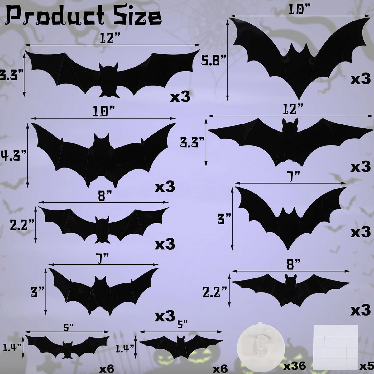 BatBlitz™ – LED Halloween Bat Wall Décor