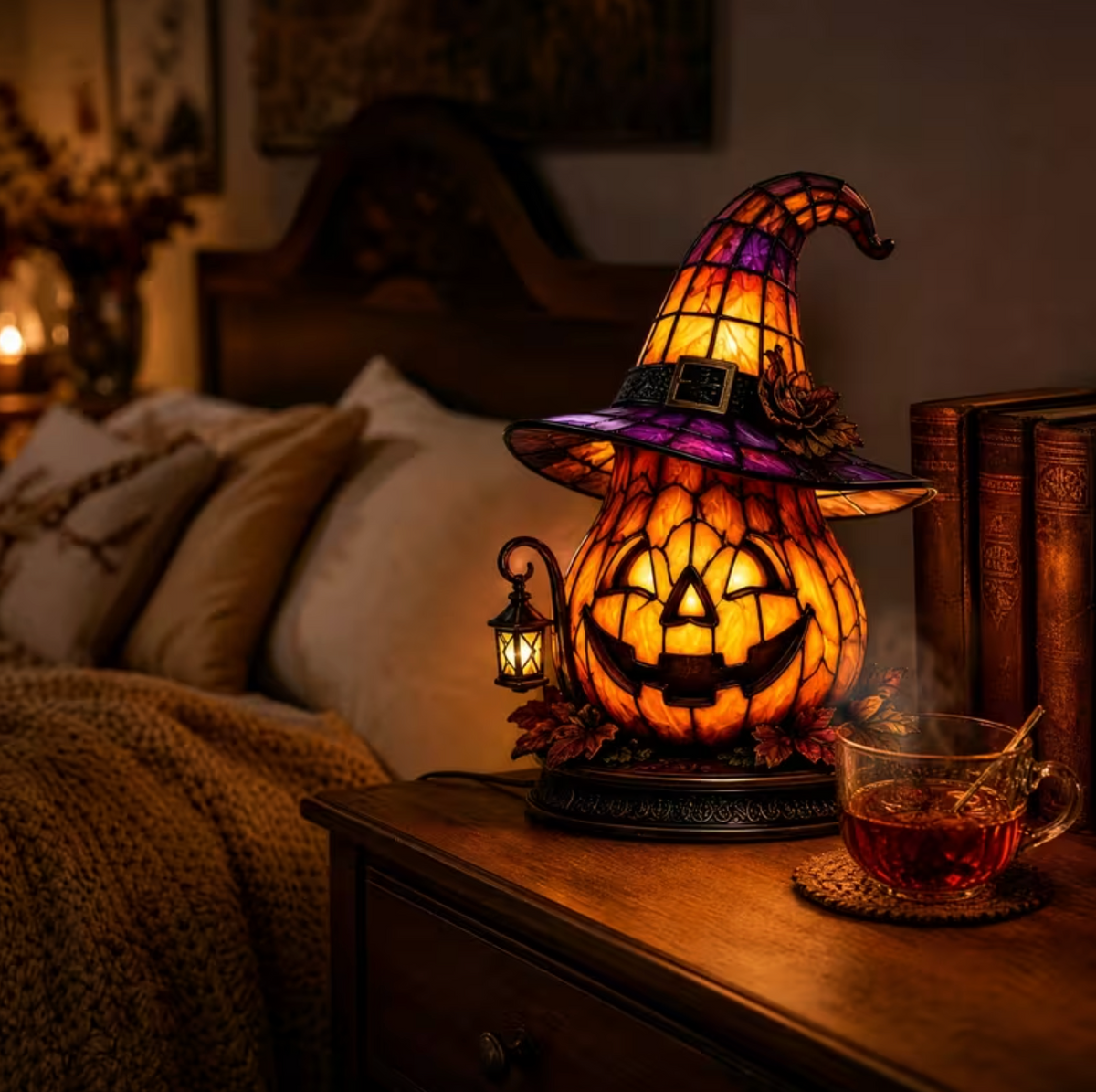 Pumpkinella™ – Enchanted Witch Lamp