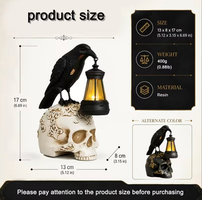 Gravewing™ – Raven Skull Lantern