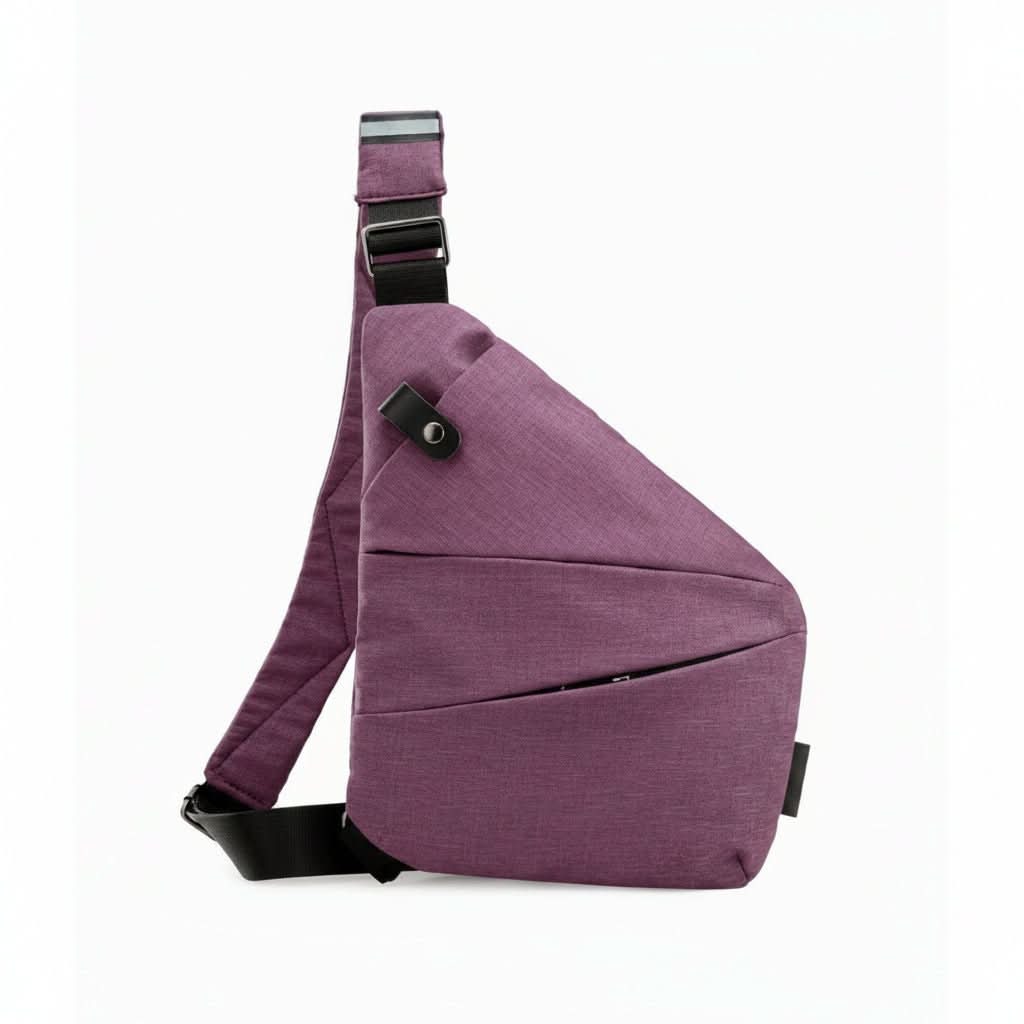 Slash-Proof Sling Bag with Card-Blocking Tech & Rain-Ready Fabric for Commuters and Travelers