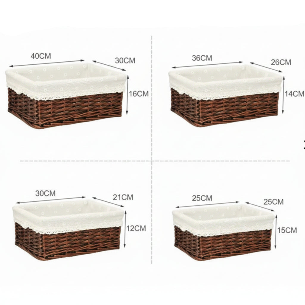 WILLOWCRAFT – Handmade Storage Basket Organizer
