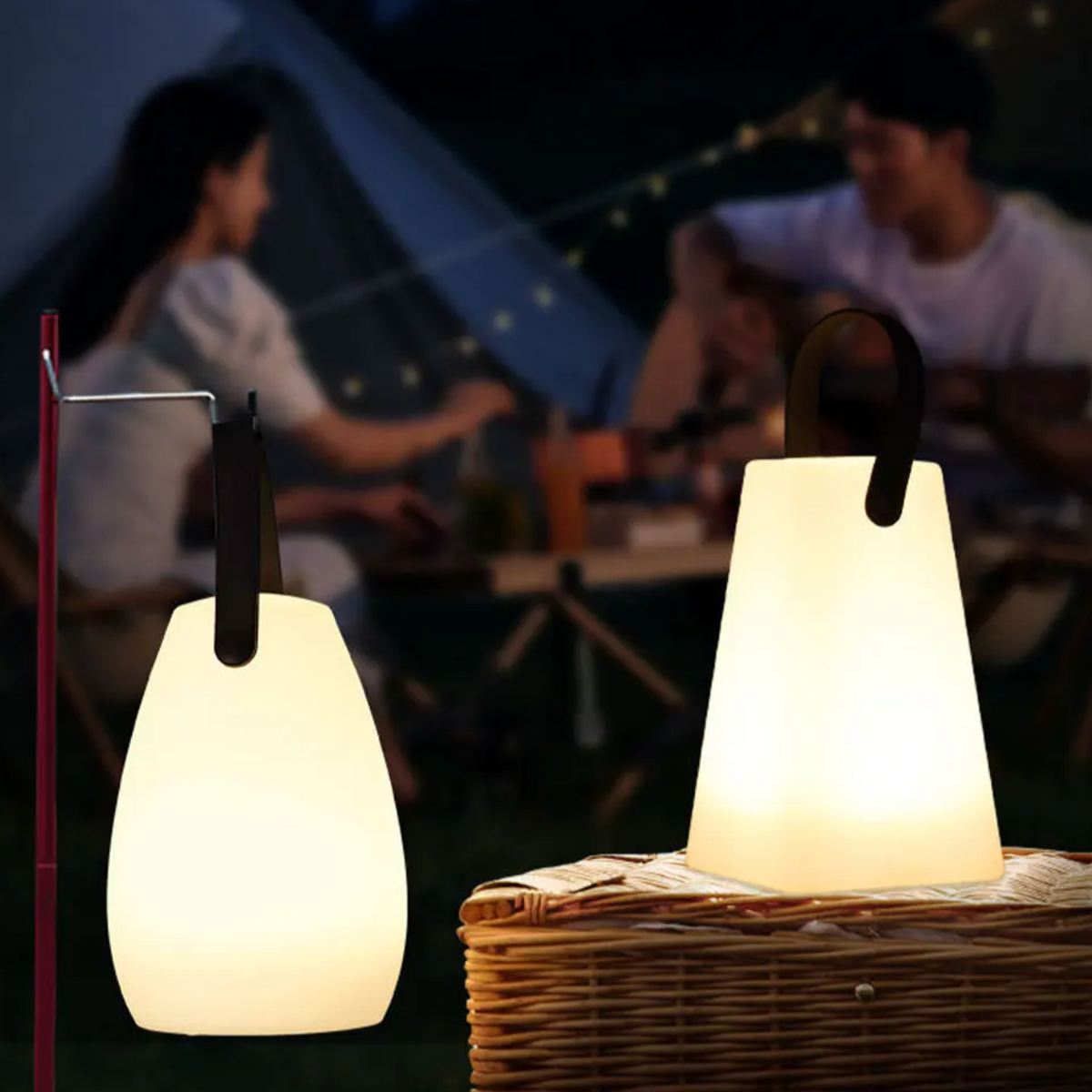 Rechargeable LED Mood Lamp 10 inch Cordless Waterproof 8-Color Remote-Controlled Accent Light for Deck Patio Poolside Backyard Entertaining