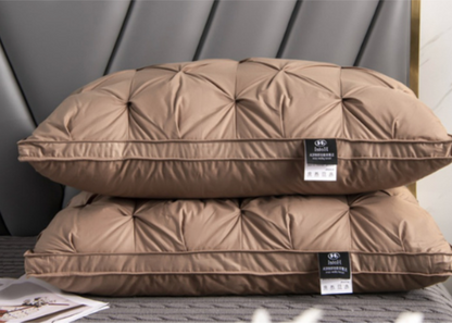 Premium Down Pillow Medium-Firm Support Hypoallergenic Sleep Pillow for Side & Back Sleepers Breathable Cotton Cover Neck Pain Relief