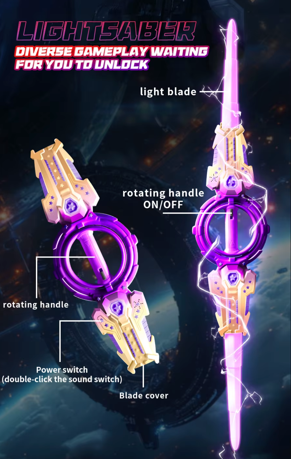 NovaSpin™ Double-Edge Lightsaber
